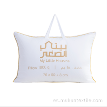 Logo personalizado Hotel Hollow Blanco almohada con bolsa